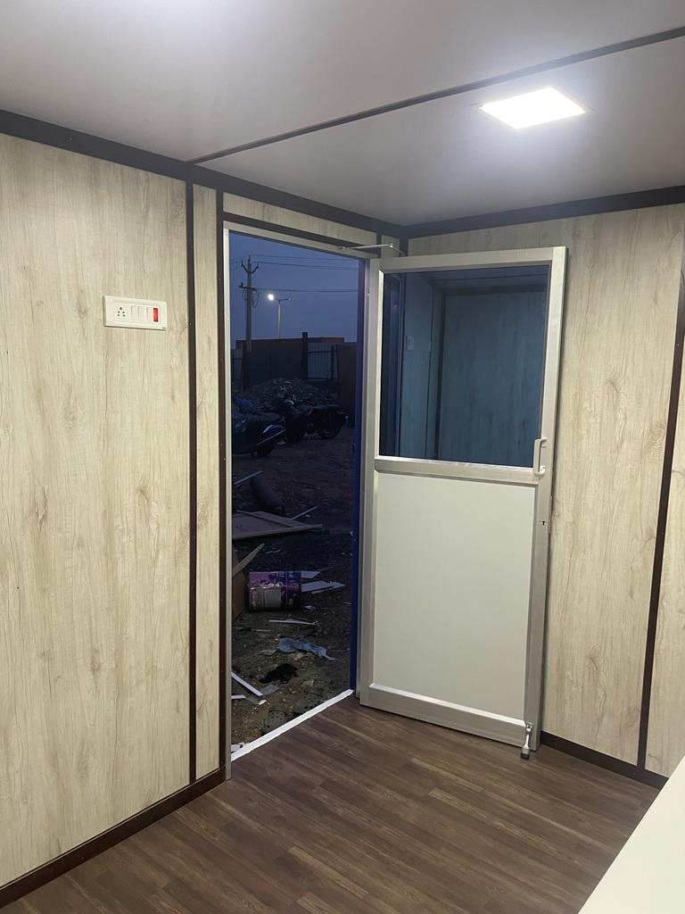 Container home in mountain setting